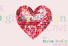 Valentine's Day Disco Ball Heart Clipart Bundle