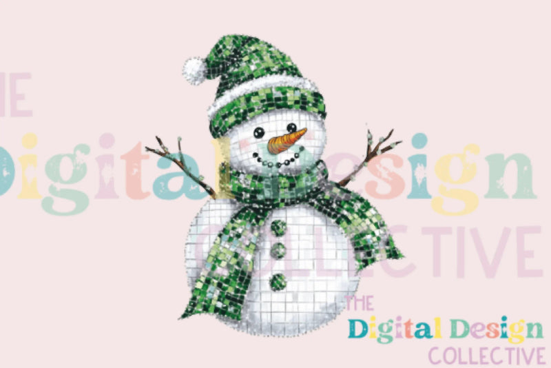 Festive Disco Snowman Christmas Clipart Bundle - CraftNest - Digital Crafting and Art