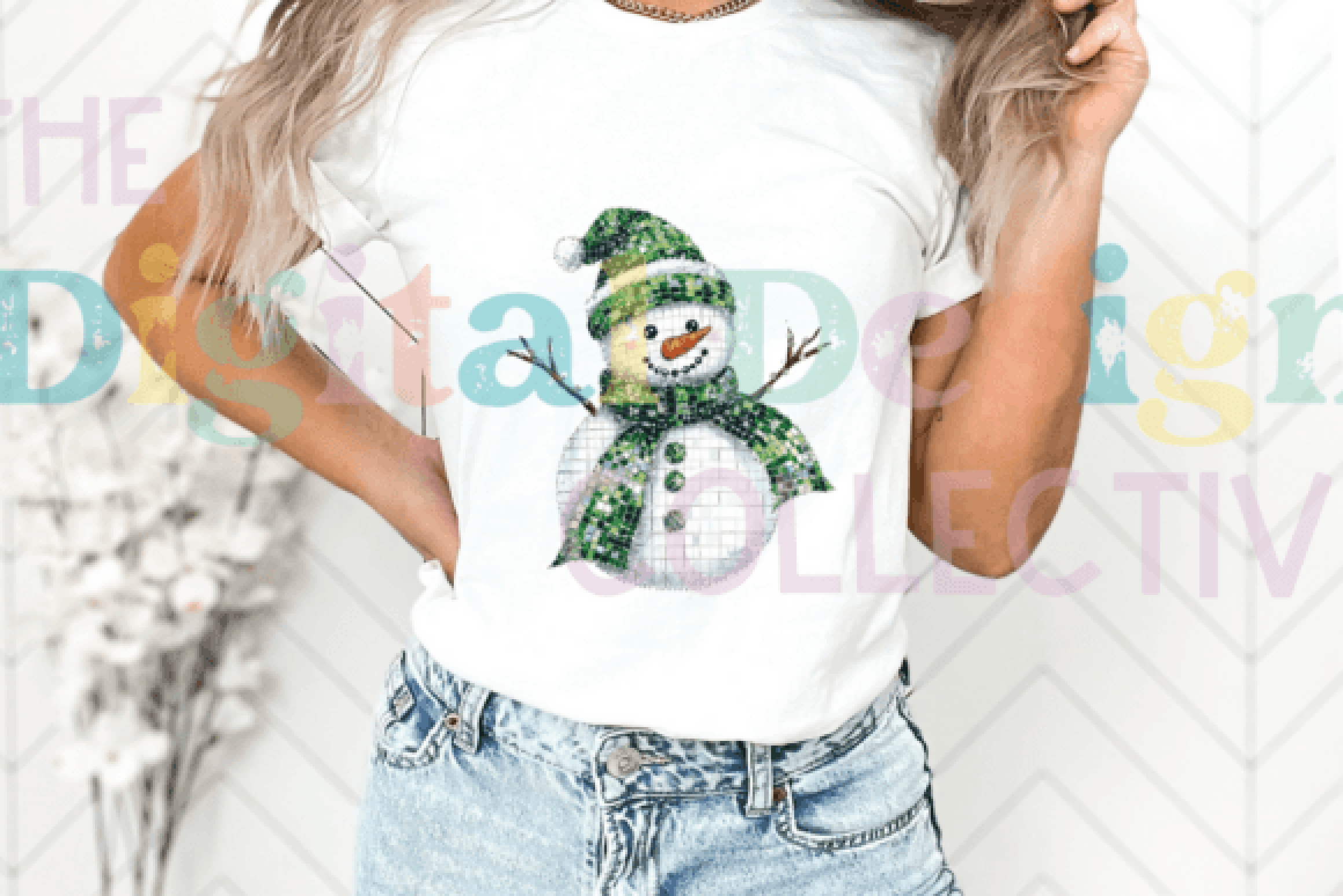 Festive Disco Snowman Christmas Clipart Bundle