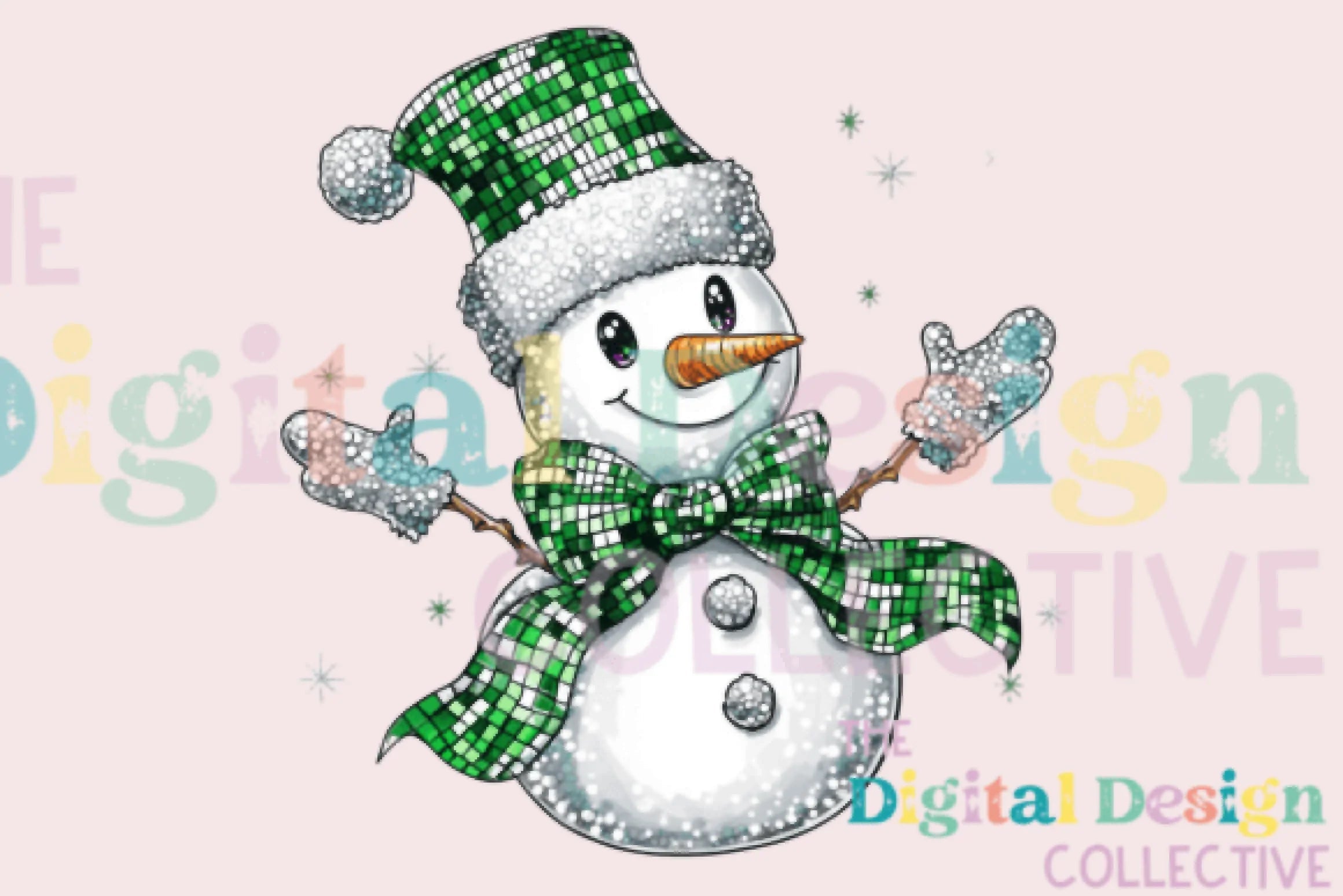 Festive Disco Snowman Christmas Clipart Bundle - CraftNest - Digital Crafting and Art