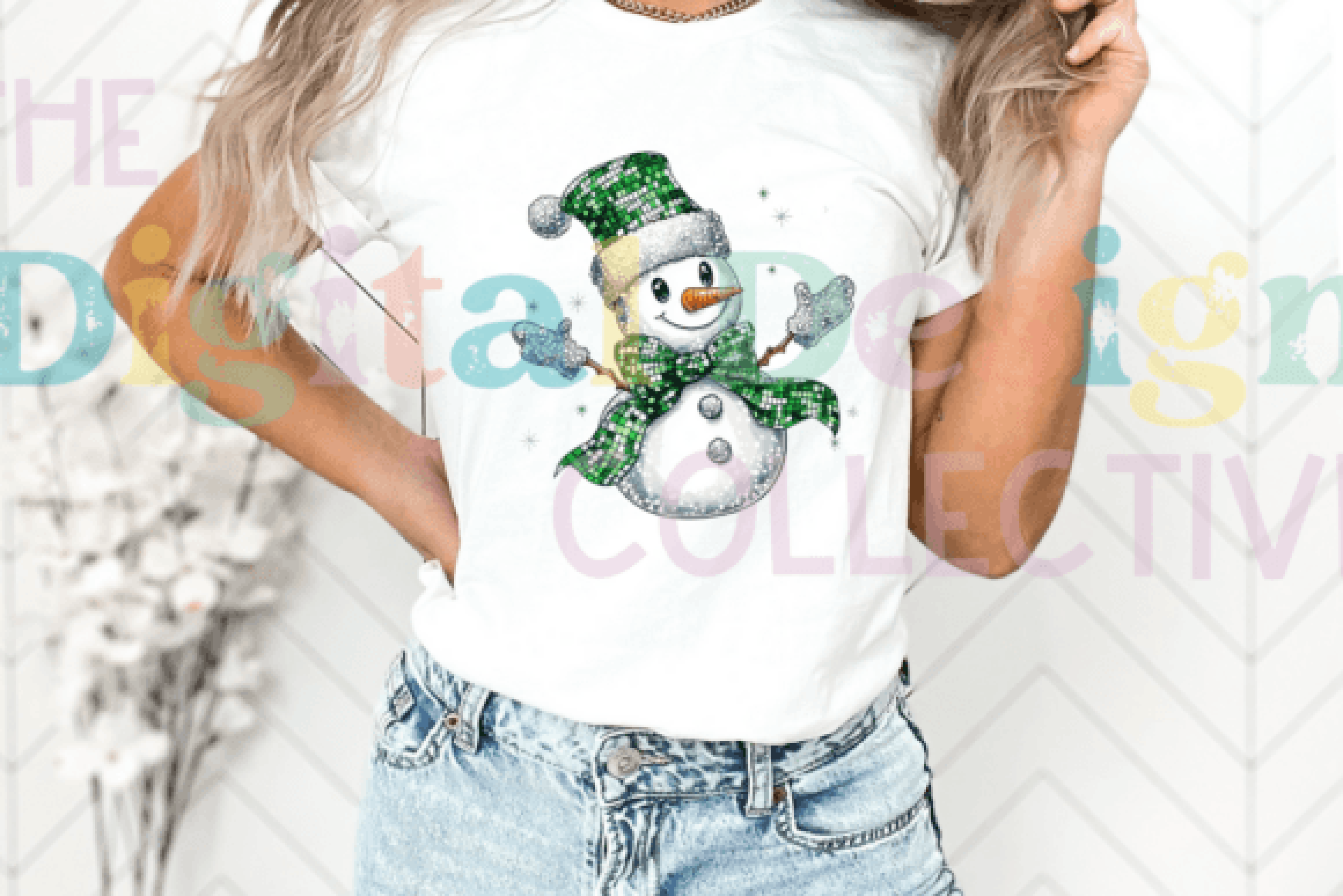 Festive Disco Snowman Christmas Clipart Bundle