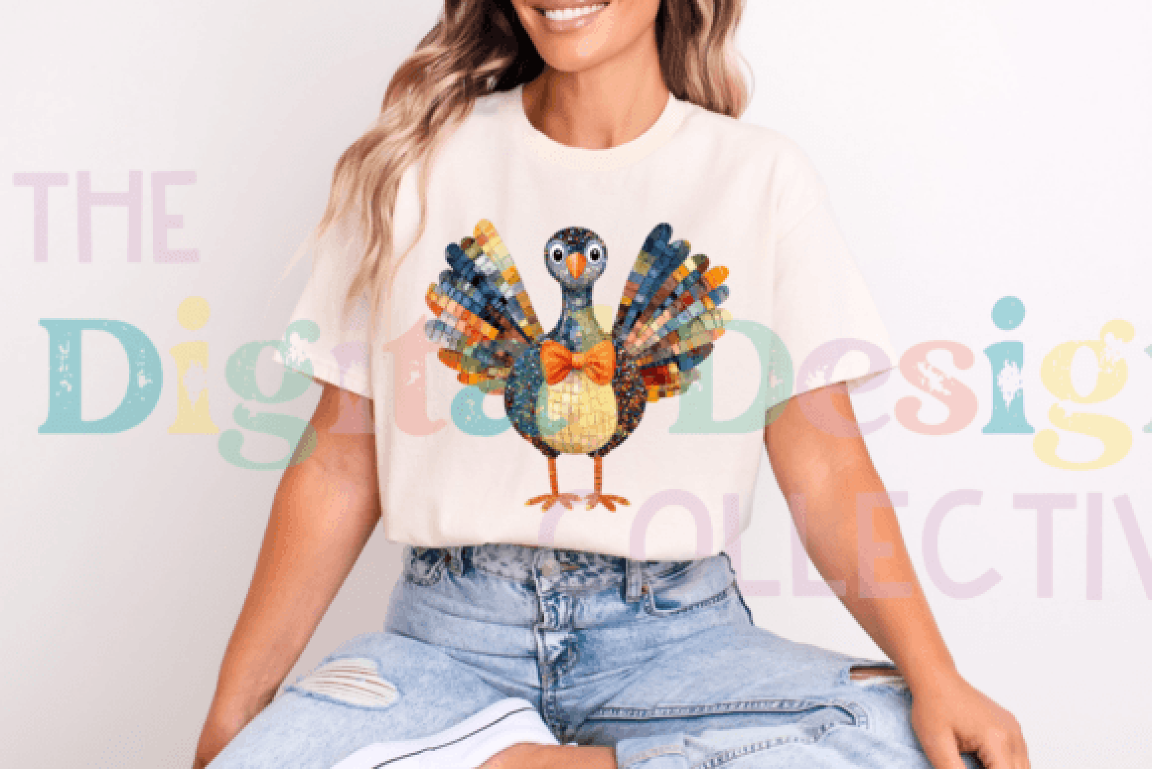 Disco Turkey Thanksgiving Clipart Bundle