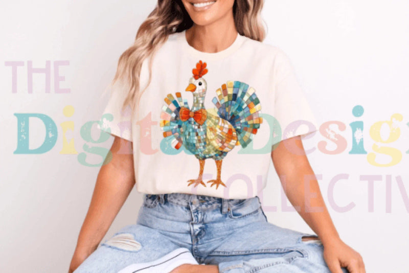 Disco Turkey Thanksgiving Clipart Bundle - CraftNest - Digital Crafting and Art