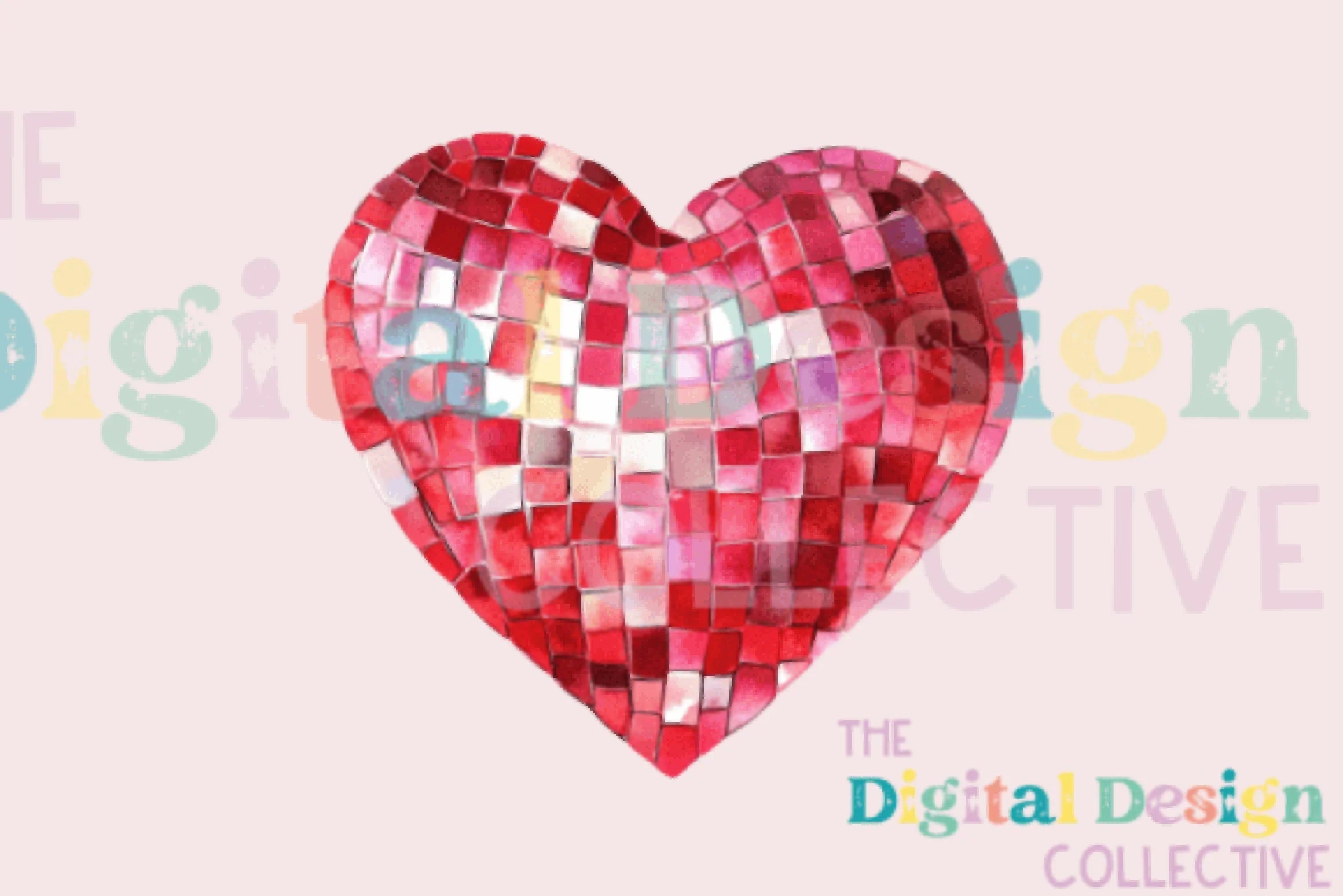 Valentine's Day Disco Ball Heart Clipart Bundle - CraftNest - Digital Crafting and Art
