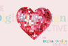 Valentine's Day Disco Ball Heart Clipart Bundle
