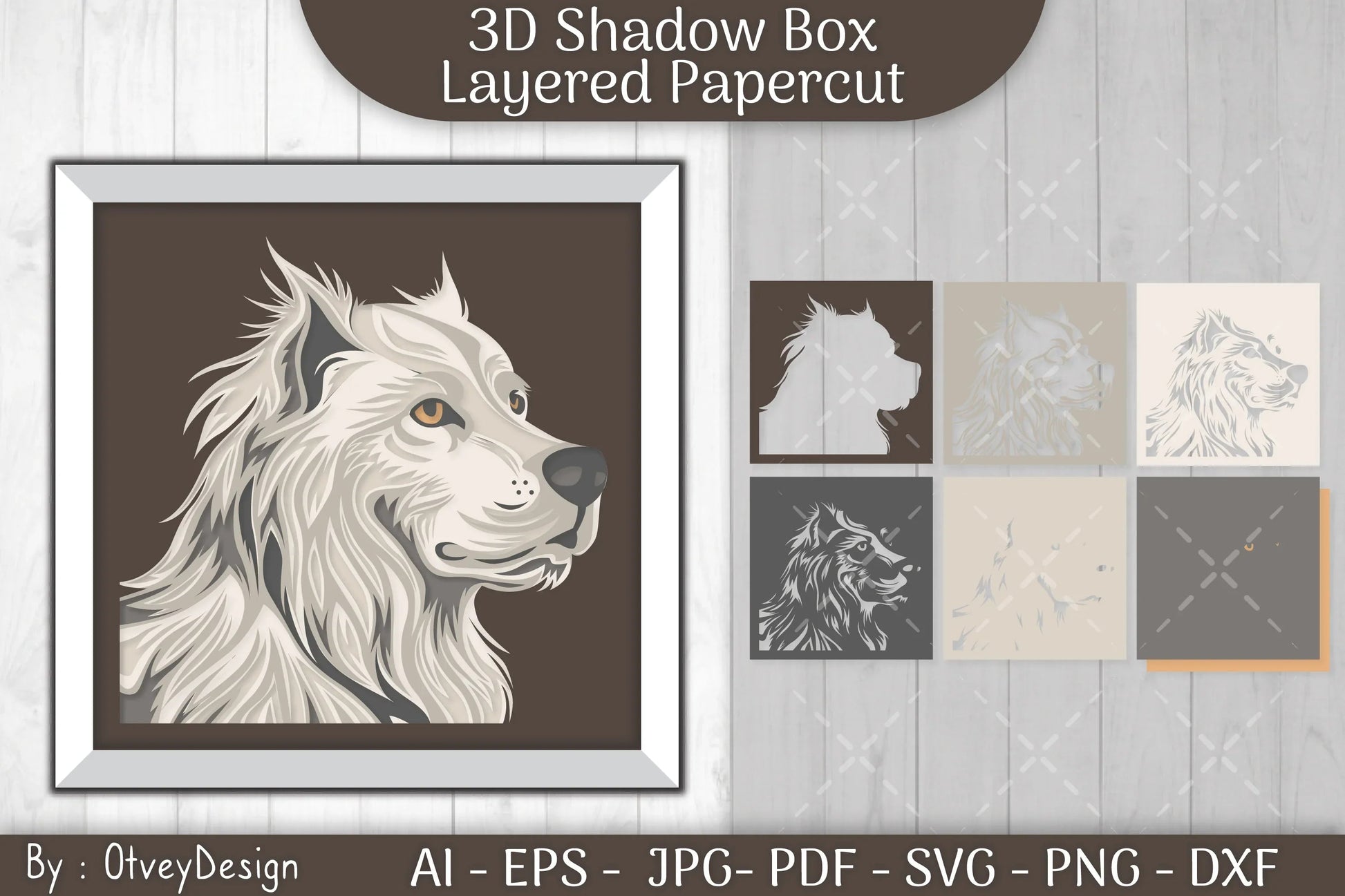 Dog Shadowbox Layered Papercut SVG Bundle - CraftNest - Digital Crafting and Art