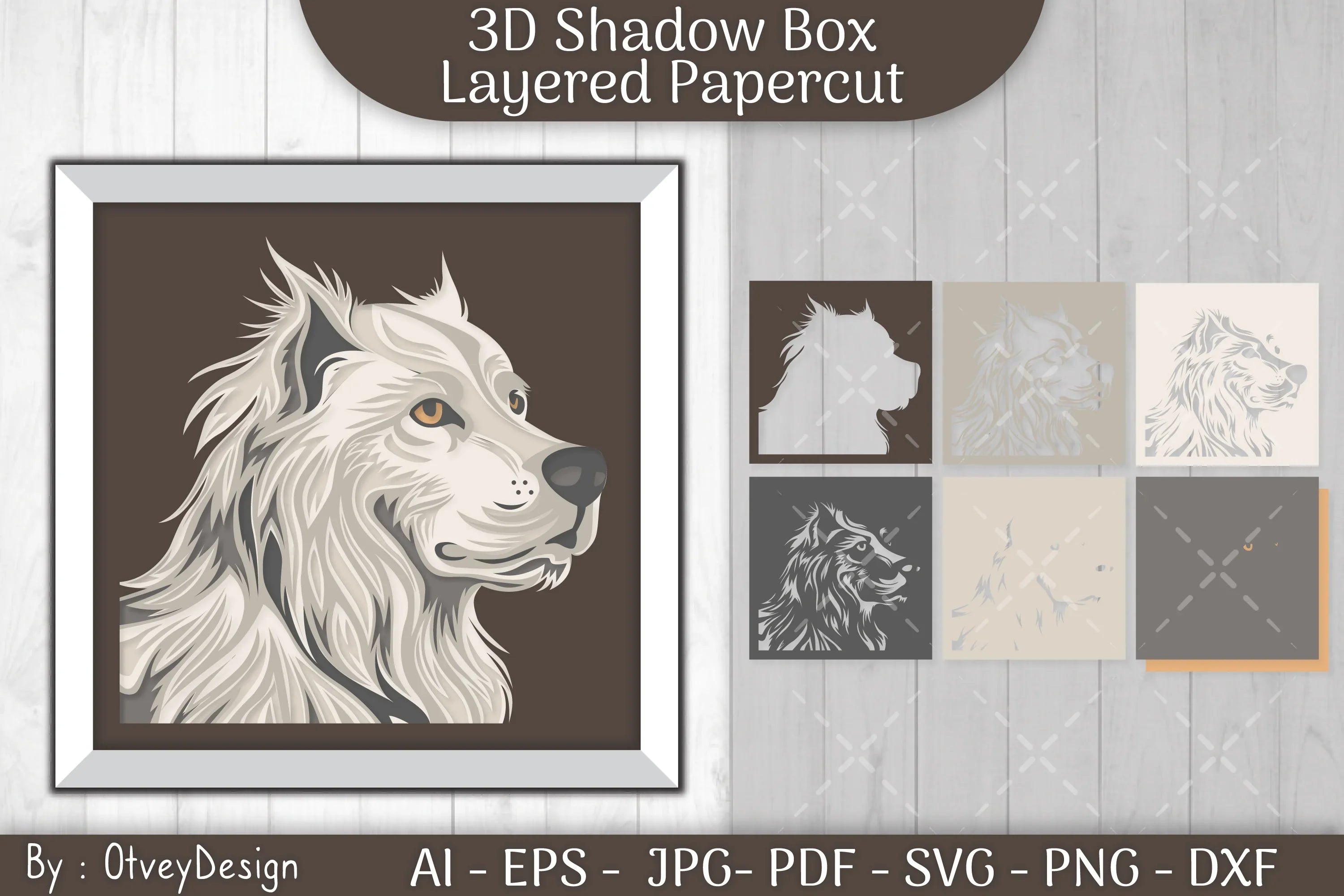 Dog Shadowbox Layered Papercut SVG Bundle - CraftNest - Digital Crafting and Art