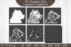 Dog Shadowbox Layered Papercut SVG Bundle - CraftNest - Digital Crafting and Art
