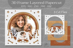 Dog 3D Frame Layered SVG Bundle - CraftNest - Digital Crafting and Art