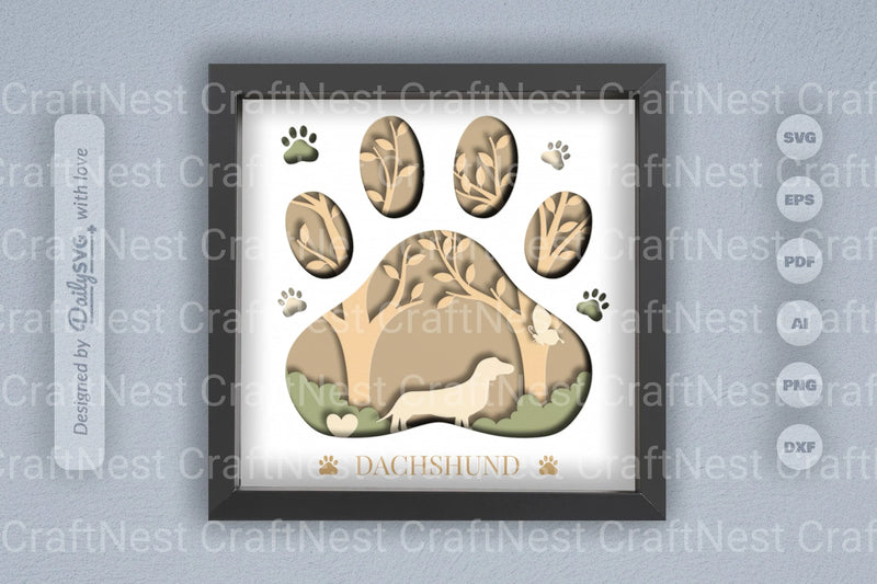 Dachshund Papercut SVG Bundle for Crafting - CraftNest - Digital Crafting and Art