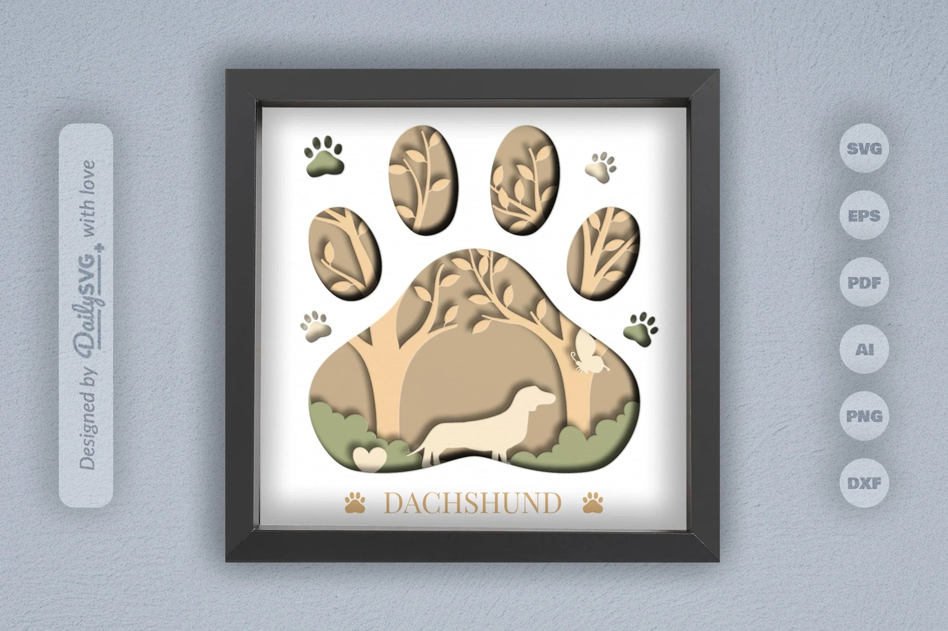 Dachshund Papercut SVG Bundle for Crafting - CraftNest - Digital Crafting and Art