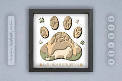 Golden Retriever Papercut SVG Bundle - CraftNest - Digital Crafting and Art