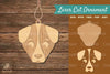 Dog Head Laser Cut Ornament Clipart Bundle