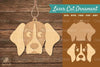 Dog Head Laser Cut Ornament Clipart Bundle