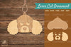 Dog Head Laser Cut Ornament Clipart Bundle