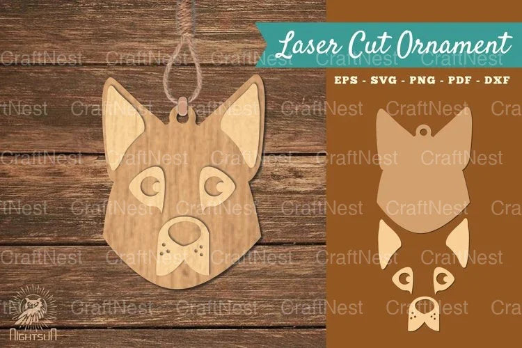 Dog Head Laser Cut Ornament Clipart Bundle - CraftNest - Digital Crafting and Art