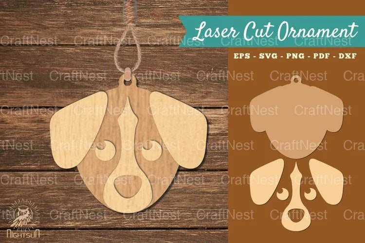 Dog Head Laser Cut Ornament Clipart Bundle - CraftNest - Digital Crafting and Art