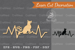 Dog Heartbeat Laser Cut Decoration Clipart Bundle - CraftNest - Digital Crafting and Art
