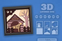 Dalmatian Dog House Papercut SVG Bundle - CraftNest - Digital Crafting and Art