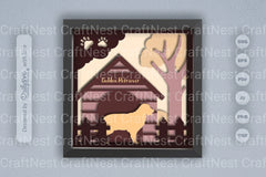 Golden Retriever Dog House Papercut SVG Bundle - CraftNest - Digital Crafting and Art