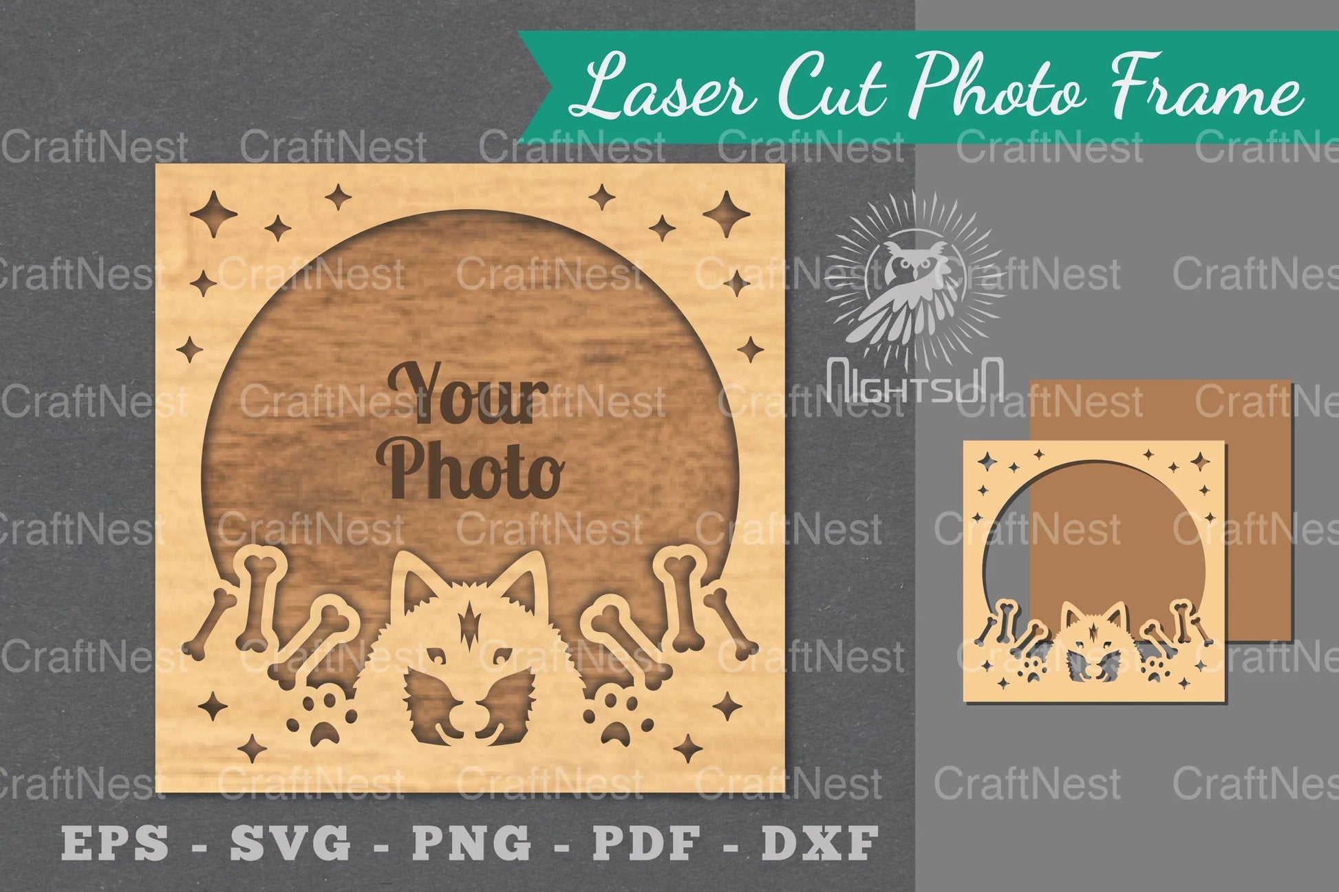 Dog Laser Cut Photo Frame Bundle - CraftNest - Digital Crafting and Art