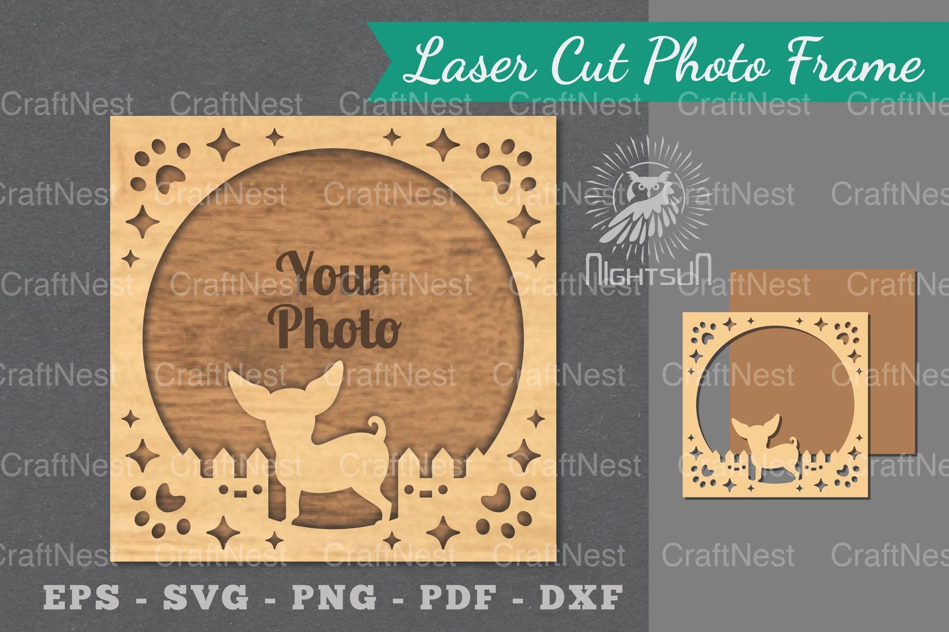 Dog Laser Cut Photo Frame Clipart Bundle - CraftNest - Digital Crafting and Art