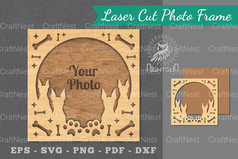 Dog Laser Cut Photo Frame Clipart Bundle - CraftNest - Digital Crafting and Art