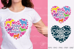 Dog Makes Me Happy T-Shirt Design Clipart Bundle - CraftNest - Digital Crafting and Art