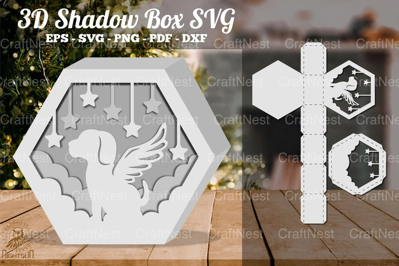 Dog Memorial 3D Shadow Box Clipart Bundle - CraftNest - Digital Crafting and Art