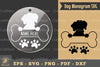 Dog Monogram Keychain Design Silhouette Clipart Bundle