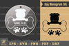 Dog Monogram Keychain Design Silhouette Clipart Bundle