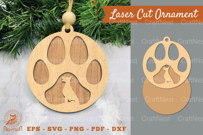 Dog Paw Laser Cut Ornament Clipart Bundle - CraftNest - Digital Crafting and Art