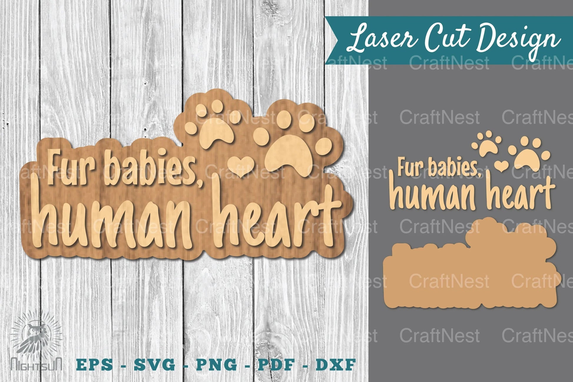 Dog Quotes Laser Cut Decoration SVG Bundle - CraftNest - Digital Crafting and Art