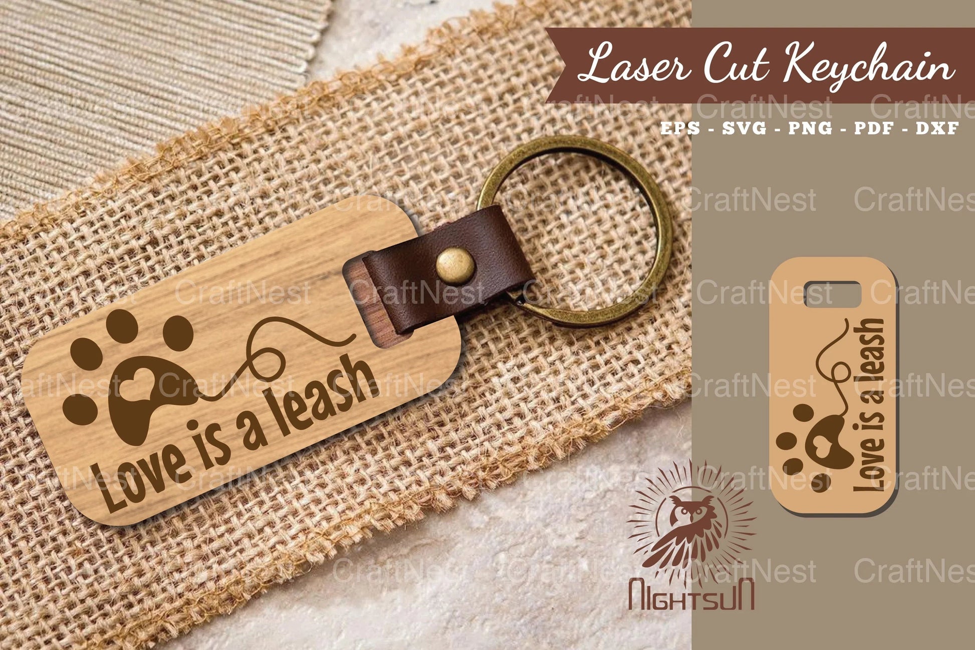 Dog Quotes Laser Cut Keychain Bundle - CraftNest - Digital Crafting and Art