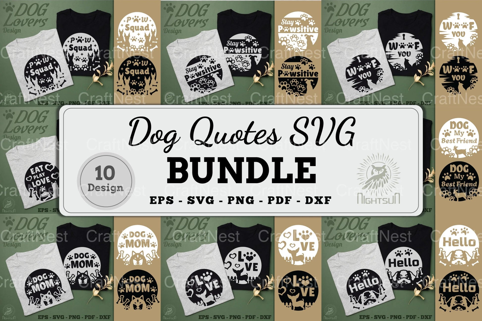 Dog Quotes SVG Bundle - CraftNest - Digital Crafting and Art