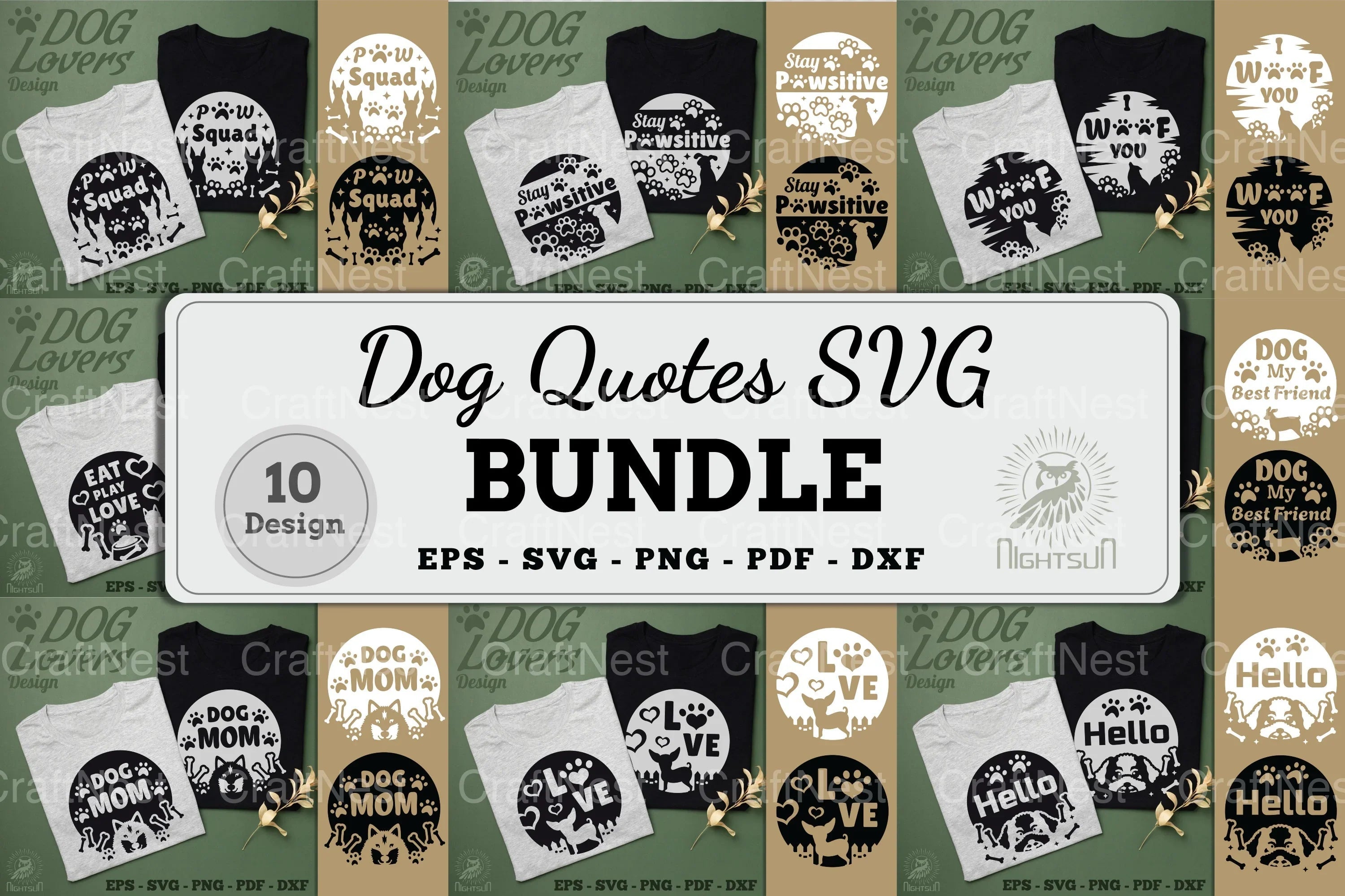 Dog Quotes SVG Bundle - CraftNest - Digital Crafting and Art