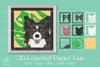 Dog Summer 3D Layered Papercut Clipart Bundle