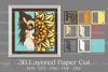 Dog Sunflower 3D Layered Papercut Clipart Bundle