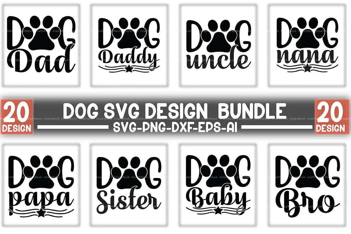 Dog SVG Bundle 99 - CraftNest - Digital Crafting and Art