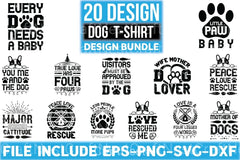 Dogs T Shirt Design 20 Bundle - CraftNest - Digital Crafting and Art