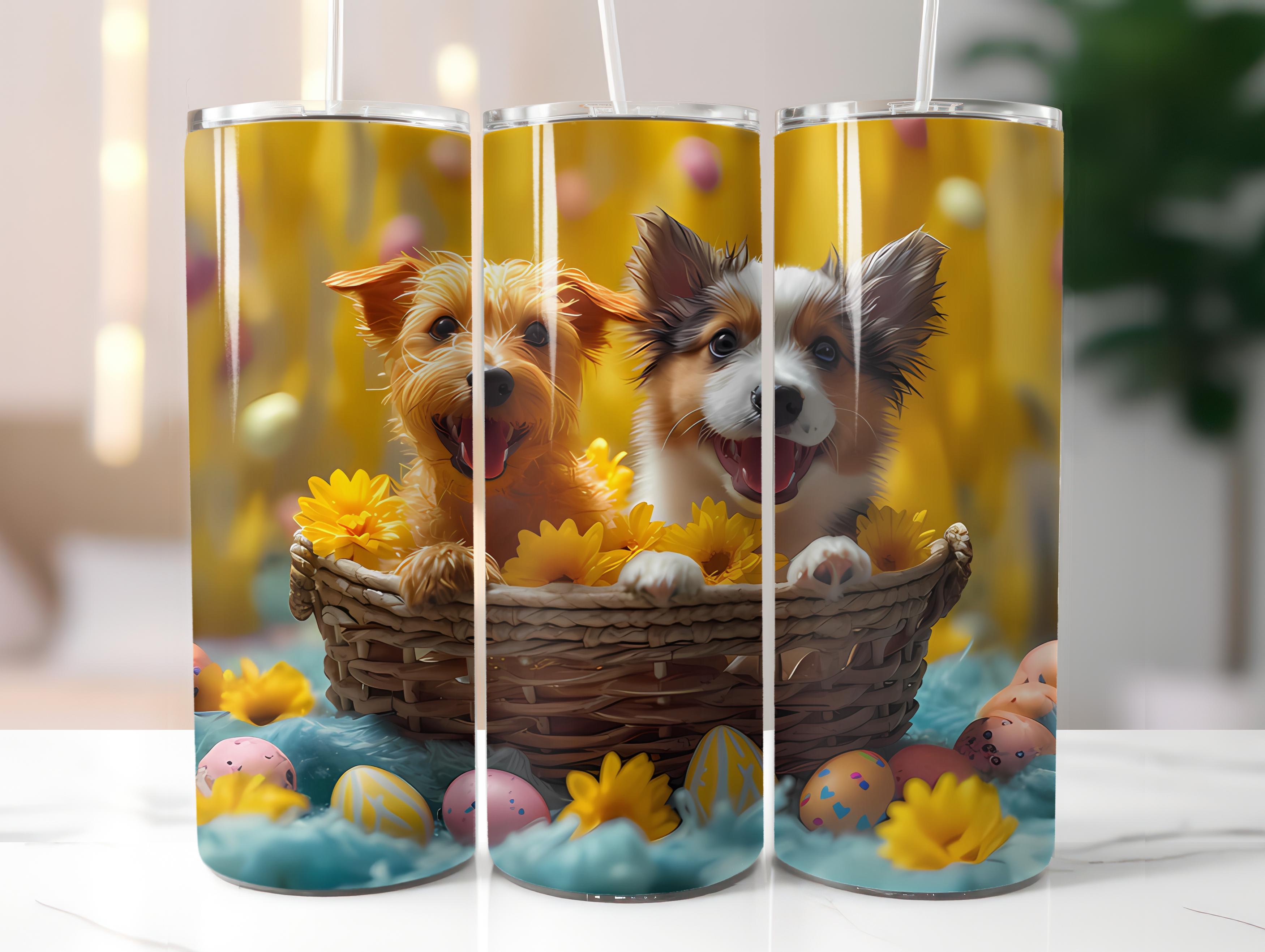 Dogs Easter 3 Tumbler Wrap - CraftNest