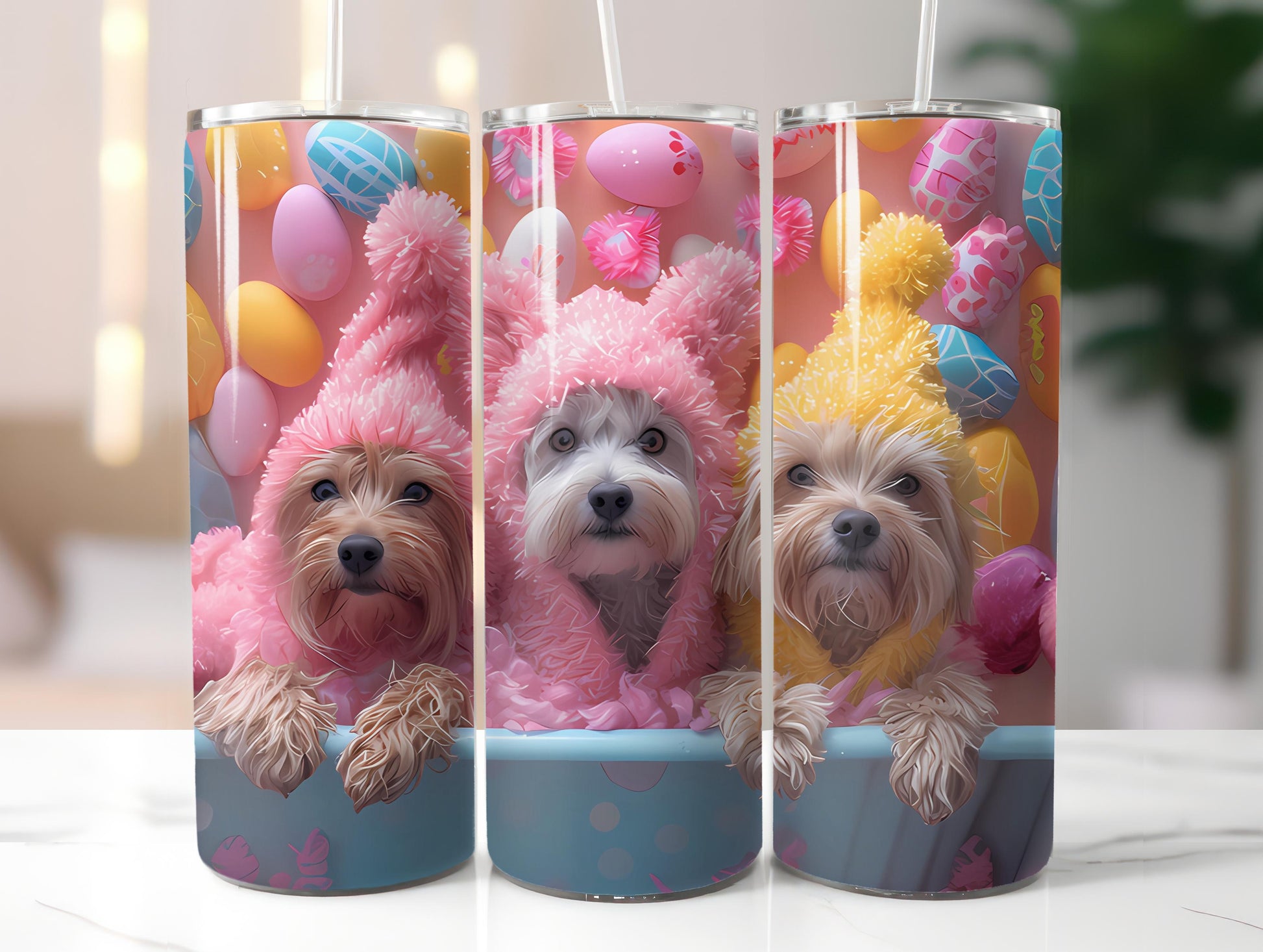 Dogs Easter 4 Tumbler Wrap - CraftNest