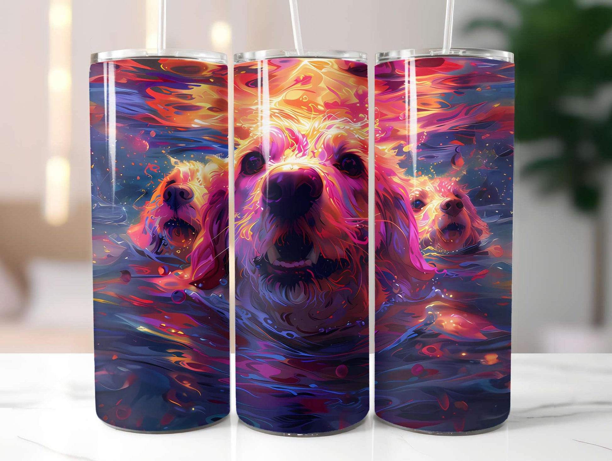 Dogs Summer 3 Tumbler Wrap - CraftNest - Digital Crafting and Art