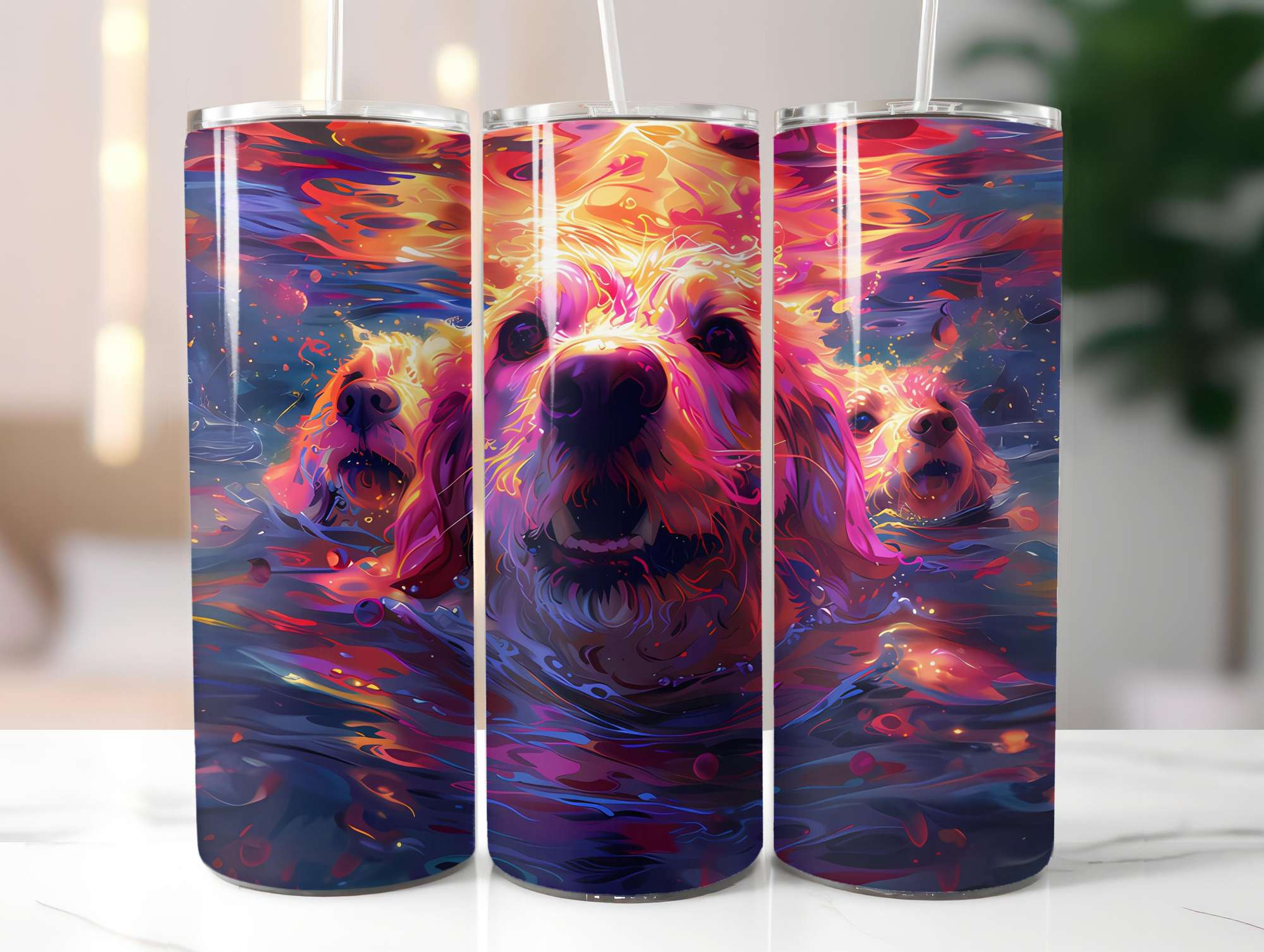 Dogs Summer 3 Tumbler Wrap - CraftNest - Digital Crafting and Art