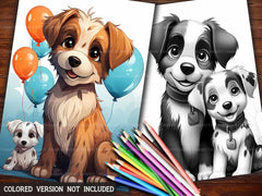 Dogs Valentines Day Coloring Books - CraftNest
