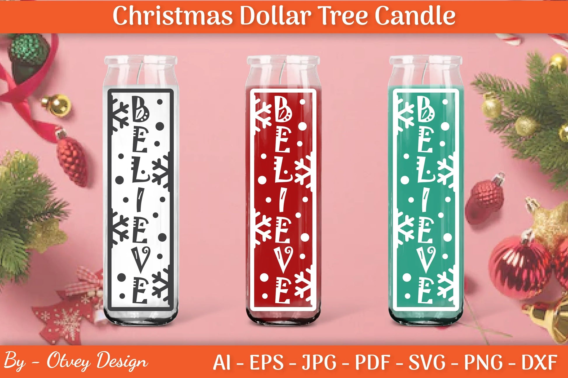 Dollar Candle Tree Christmas SVG Bundle - CraftNest - Digital Crafting and Art
