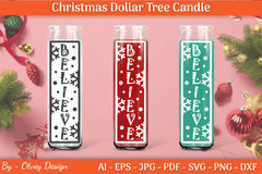 Dollar Candle Tree Christmas SVG Bundle - CraftNest - Digital Crafting and Art