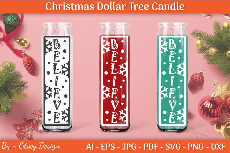 Dollar Candle Tree Christmas SVG Bundle - CraftNest - Digital Crafting and Art