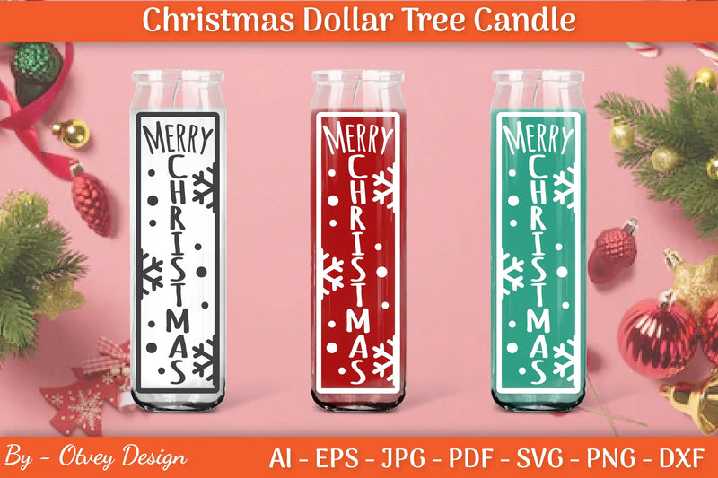 Dollar Candle Tree Christmas SVG Bundle - CraftNest - Digital Crafting and Art