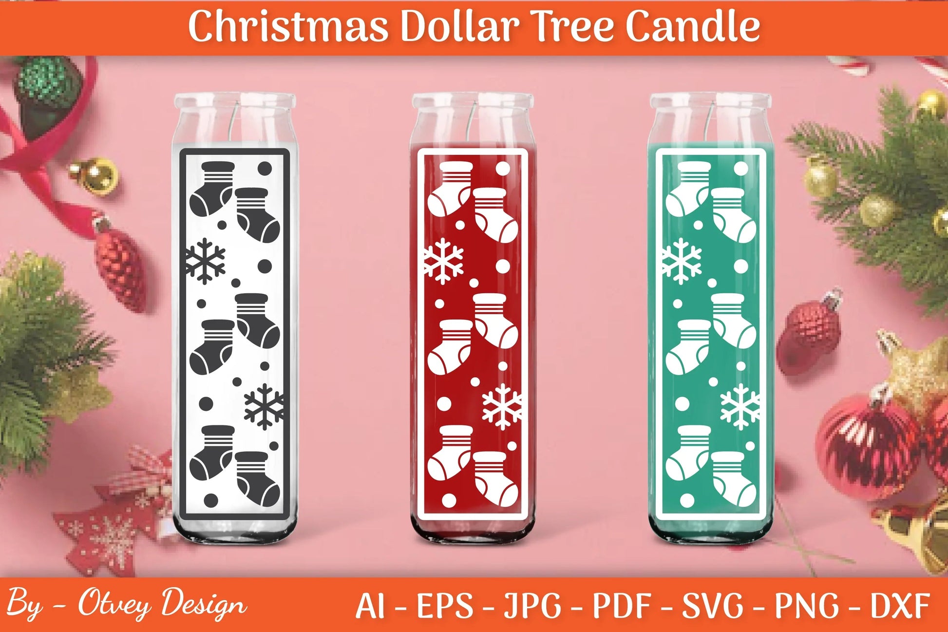 Dollar Candle Tree Christmas SVG Bundle - CraftNest - Digital Crafting and Art